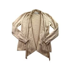 Stitch & Needle Cashmere Open Cardigan XS Beige Soft Quiet Luxury Minimalist